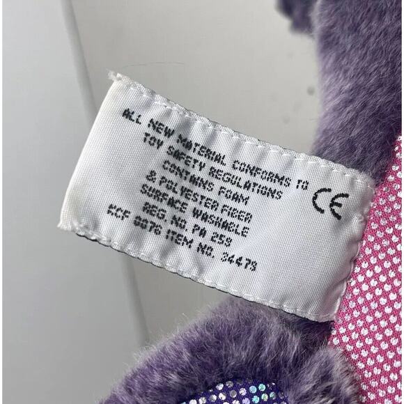 Russ Berrie Purple Pink Dragon Plush Stuffed Animal 7" Tall Collectible Toy - Picture 13 of 16